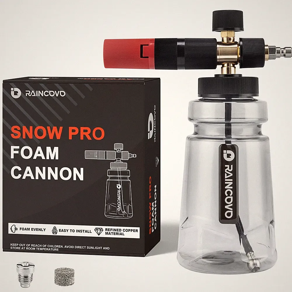 Raincovo Foam Cannon Wide Mouth for Pressure 254.1 cubic inches, Black Clear