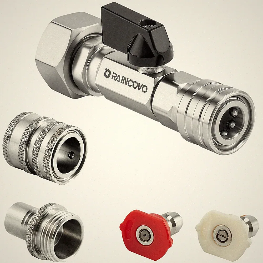 Raincovo Garden Hose Shut Off Valve to Pressure Washer Adapter, 3/4" GHT to 1...