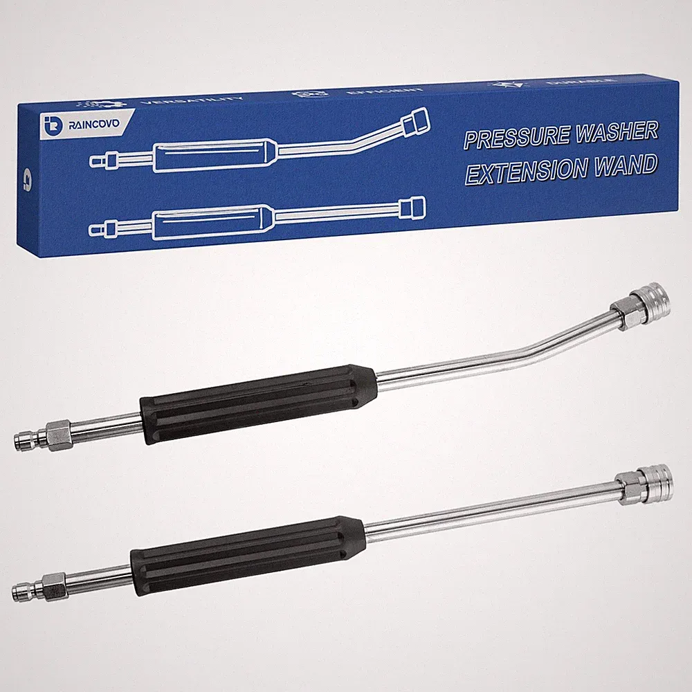Raincovo Pressure Washer Extension Wand, Anti-Slip Grip Power Black