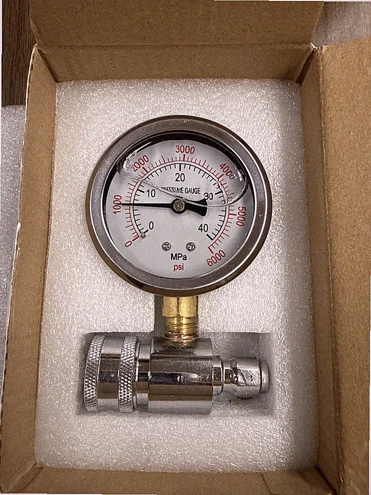 Raincovo Pressure Washer Gauge, 6000 PSI, 3/8 Inch Quick Connect