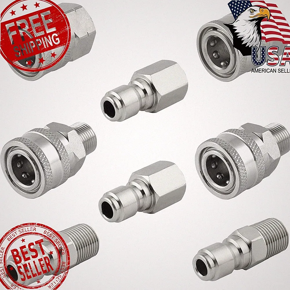 Raincovo Pressure Washer Quick Connect 3/8 8 Pieces