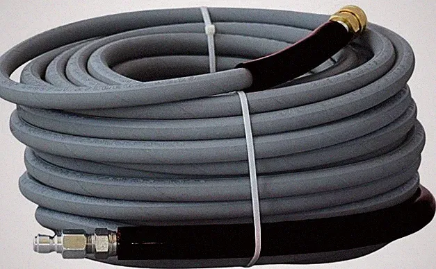 Raptor Blast 3/8" x 50ft Pressure Washer Hose 4000 PSI Gray Non-Marking R1 QC