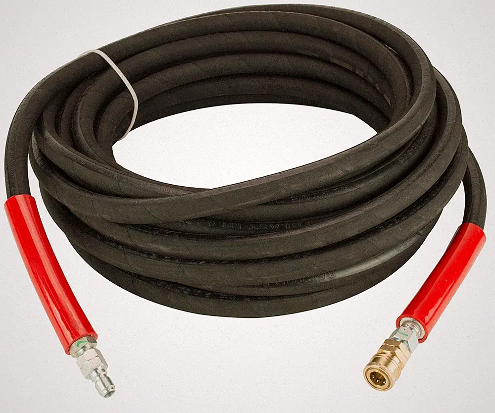 Raptor Blast 6000 PSI 1/2" x 50' BLACK 2 Wire Pressure Washer Hose with Couplers