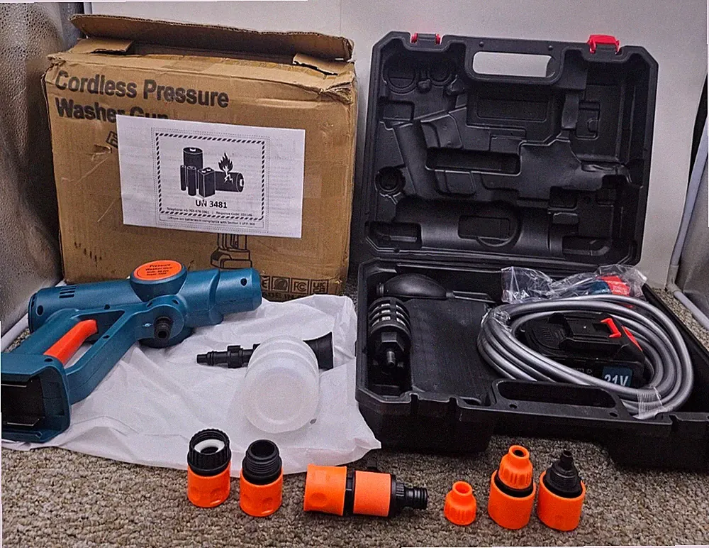 RB-005 Cordless Pressure Washer 652 PSI, 1.3 GPM, 21V 3000mAh With Battery