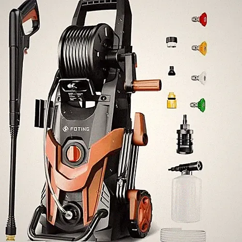 RED/BLACK - FOTING HIGH POWER PRESSURE WASHER 4500PSI WITH 4 QUICK CONNECT