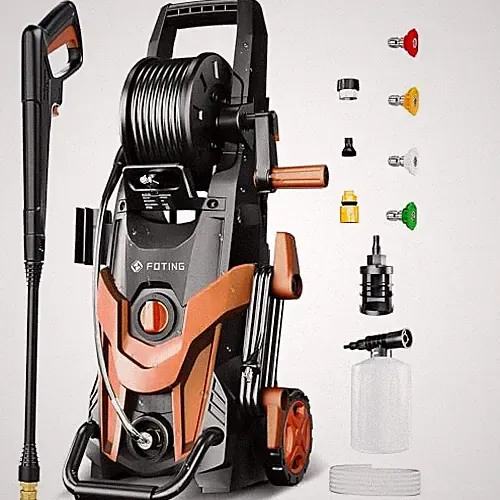 RED/BLACK - FOTING HIGH POWER PRESSURE WASHER 4500PSI WITH 4 QUICK CONNECT