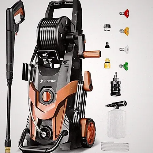 RED/BLACK - FOTING HIGH POWER PRESSURE WASHER 4500PSI WITH 4 QUICK CONNECT