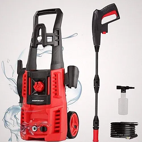 RED - POWERSMART ELECTRIC PRESSURE WASHER, 1850 PSI MAX,1.0 GPM, 5" WHEELS, 18M