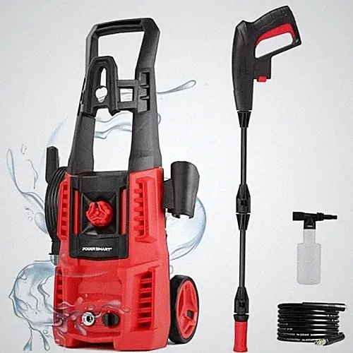 RED - POWERSMART ELECTRIC PRESSURE WASHER, 1850 PSI MAX,1.0 GPM, 5" WHEELS, 18M
