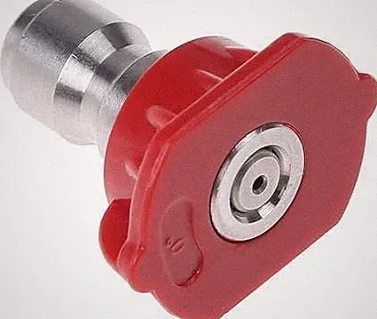 Red Pressure Washer Spray Nozzles Tip Red 0 Degree Spray Nozzles Tip, 1/4 Sta...
