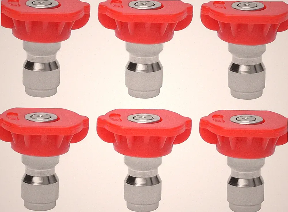 Red Pressure Washer Tips, 0 Degree Stainless Steel Pressure Washer Nozzle Tips