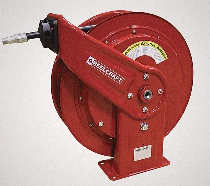 Reelcraft PWD76075 OHP Pressure Washer Spring Return Hose Reel, 75 ft, 3/8 in ID