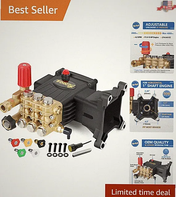 Reliable 4.2 GPM 4000 PSI Pressure Washer Pump - Solves Cleaning Challenges