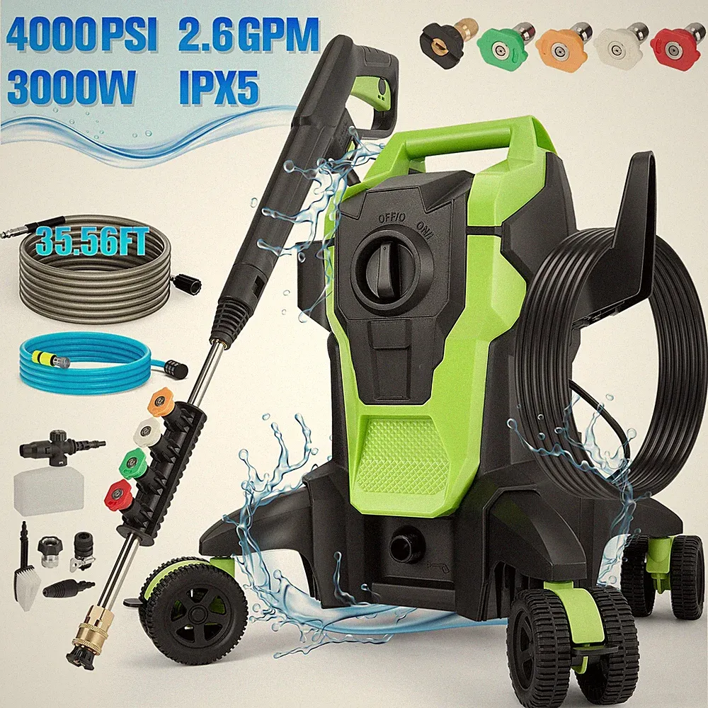 RELOIVE Electric Pressure Washer, 4000 PSI, 2.6 GPM, 3000W Motor, 32.4 FT Hose