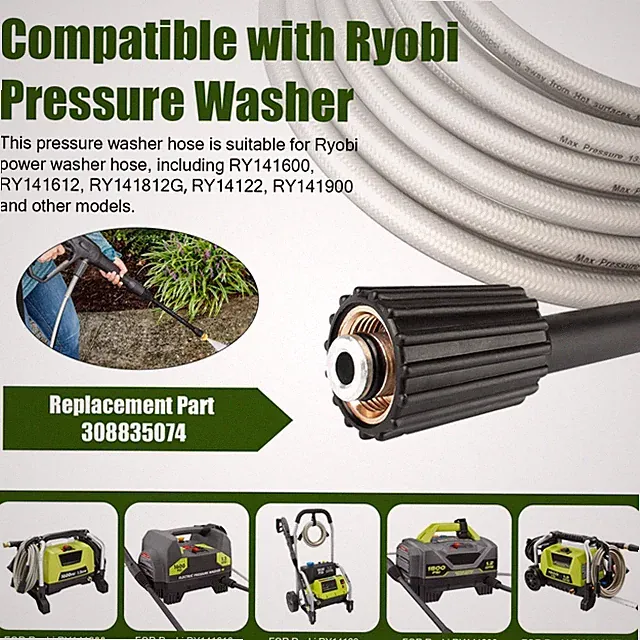 Replacement 20 Ft Pressure Washer Hose for Ryobi - 2000 PSI Durable Design