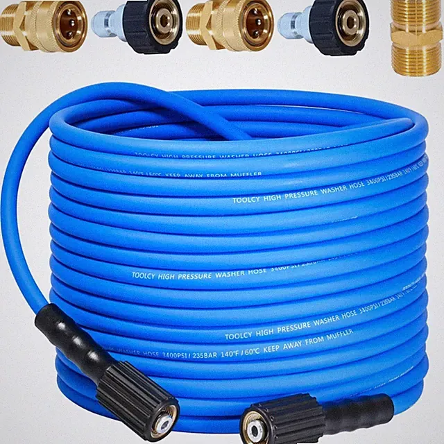 Replacement 50ft Pressure Washer Hose with 3400 PSI Kink Resistance & Connectors