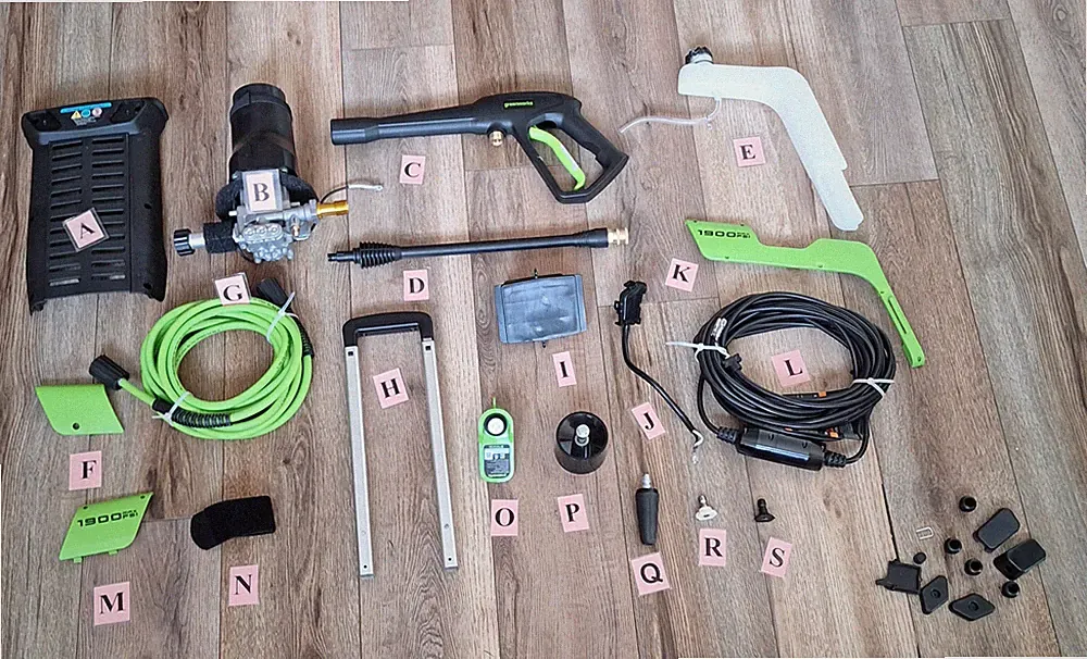Replacement parts for Greenworks 1900 PSI 1.2 GPM Pressure Washer GPW1902 (S)