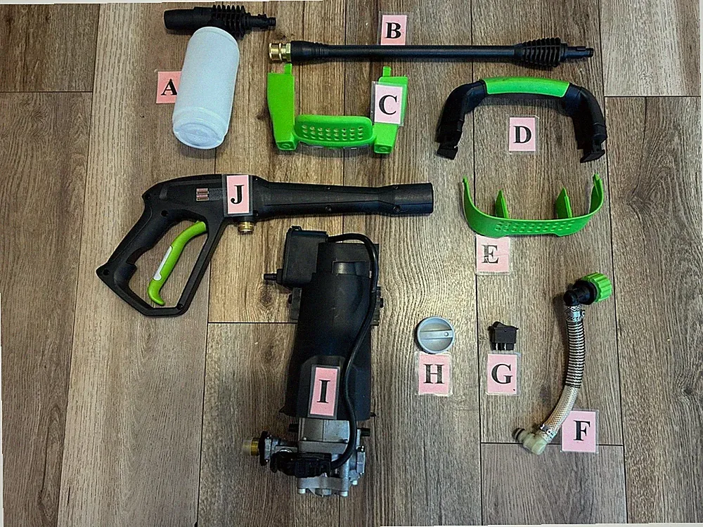 Replacement Parts for Greenworks Pressure Washer GPW1501 (R)