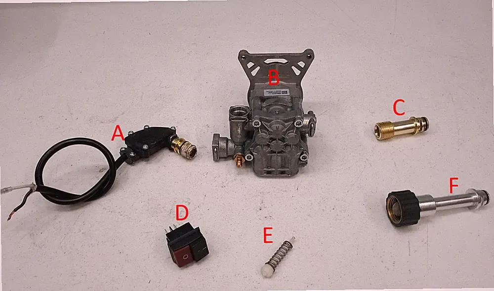 Replacement Parts OEM Ryobi RY141802NVM - 1800 PSI Pressure Washer