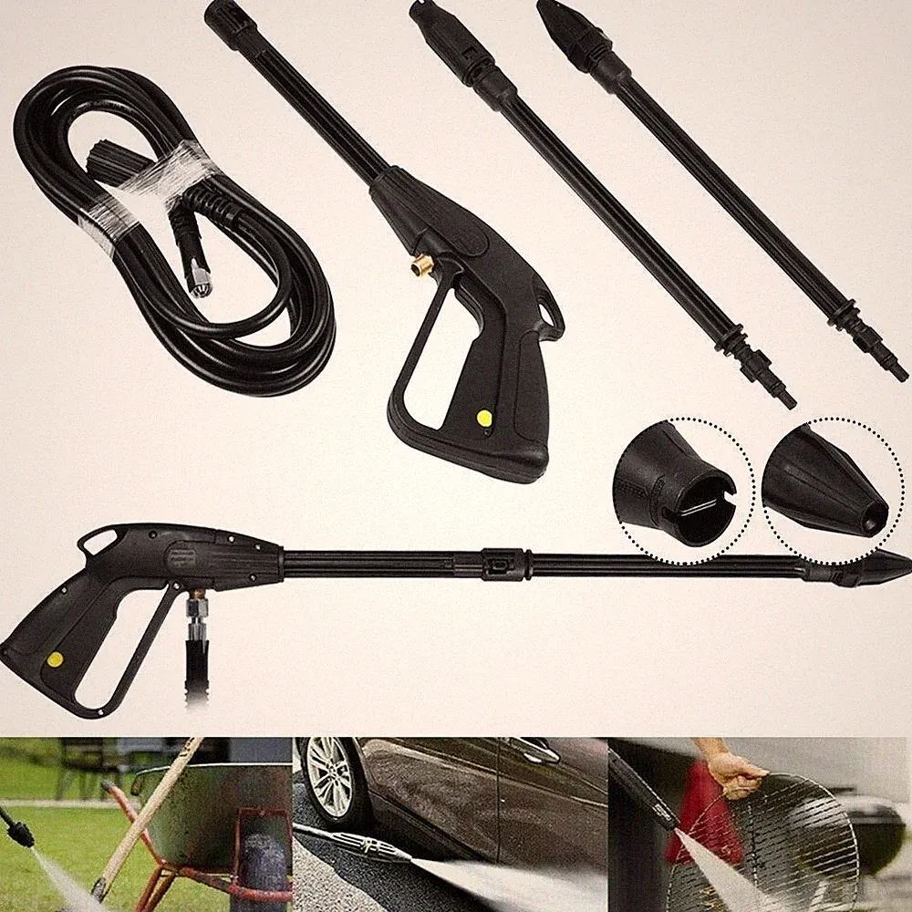 Replacement Pressure Washer Spray Gun Wand Nozzle, High Pressure Water Gun +hose