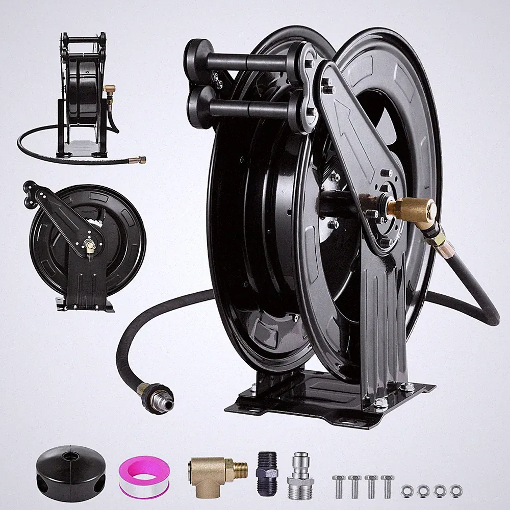 Retractable Garden Hose Reel 4000PSI Water Hose Reel Wall-Mount, Only Reel