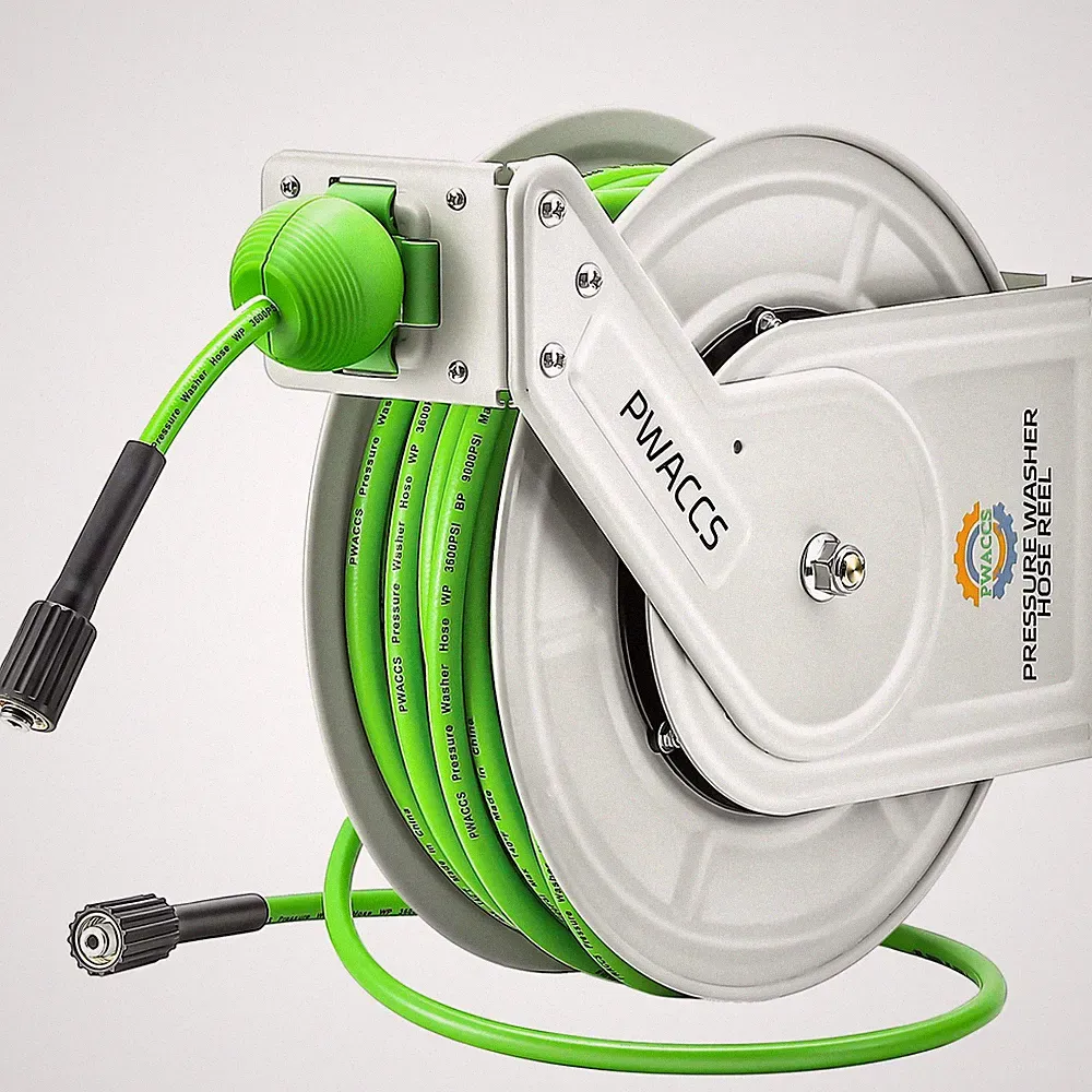 Retractable Pressure Washer Hose Reel, 1/4" x 60ft Heavy Duty Power Washer Ho...