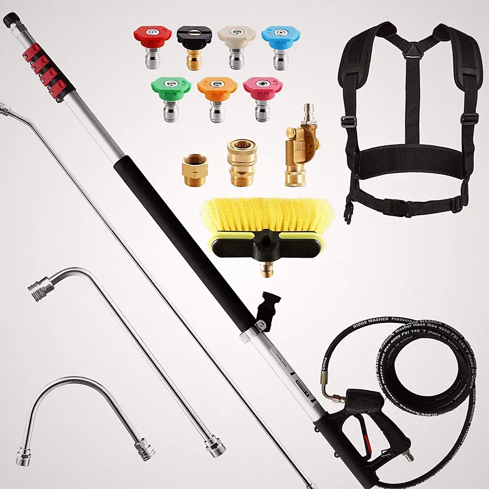Ridge Washer 24 Ft Telescoping Pressure Wand - Model PLU-44-2