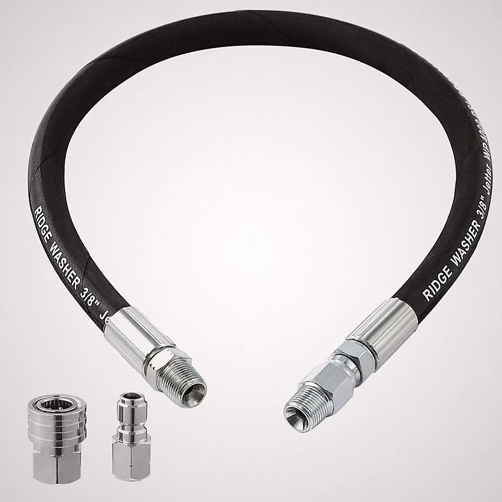 RIDGE WASHER 3/8" Pressure Washer Whip Hose 2ft 4000PSI Swivel Adapter