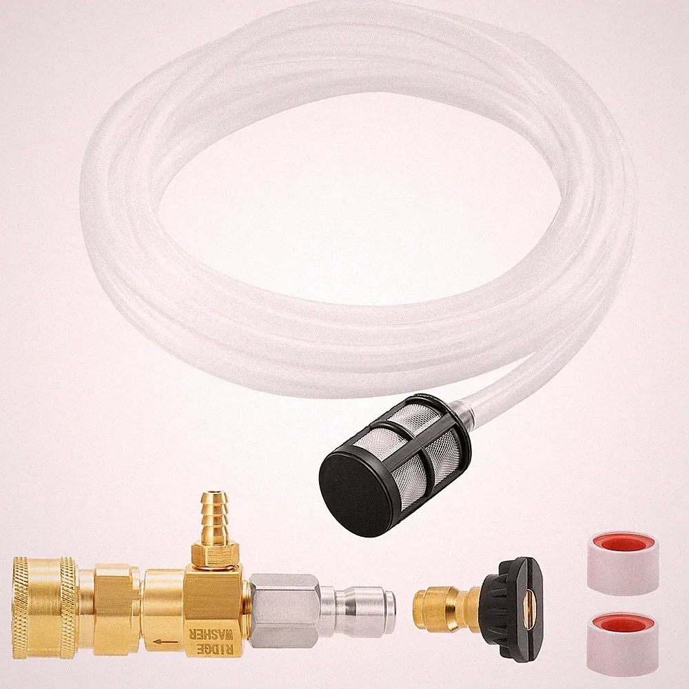 RIDGE WASHER Downstream Injector for Pressure Washer, Chemical Power Silver