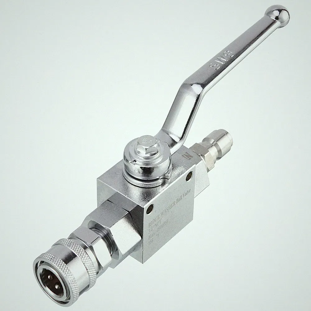 RIDGE WASHER High Pressure Ball Valve Kit for Power Washer 4 inches, Silver