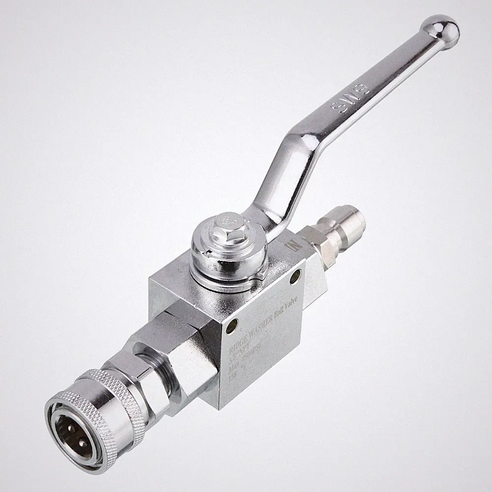 RIDGE WASHER High Pressure Ball Valve Kit for Power Washer Hose, 3/8” Quic