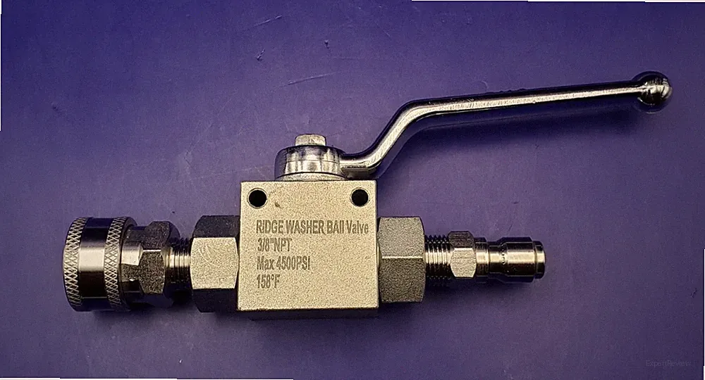 RIDGE WASHER High Pressure Ball Valve Kit for Power Washer Hose, 3/8” Quick Disc