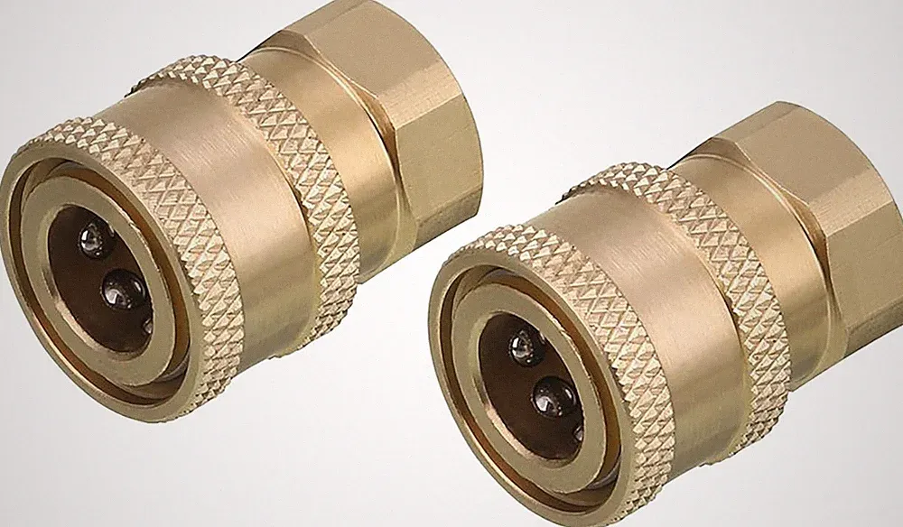 RIDGE WASHER Pressure Washer Coupler, Brass Fittings, 1/4 Inch Quick Connect to