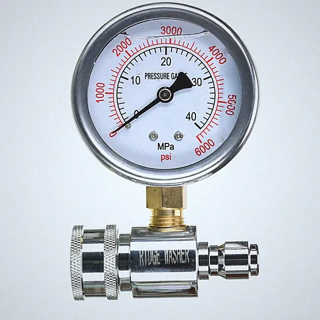 RIDGE WASHER Pressure Washer Gauge with 3/8 Inch Quick Connect Pres.