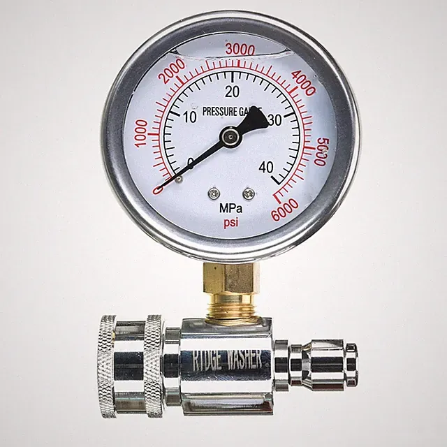 RIDGE WASHER Pressure Washer Gauge with 3/8 Inch Quick Connect Socket and...