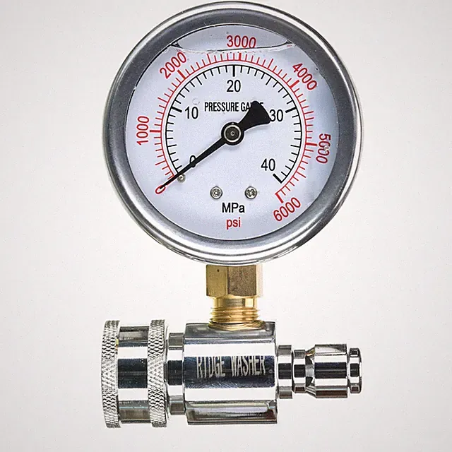 RIDGE WASHER Pressure Washer Gauge with 3/8'' Quick Connect Pres.