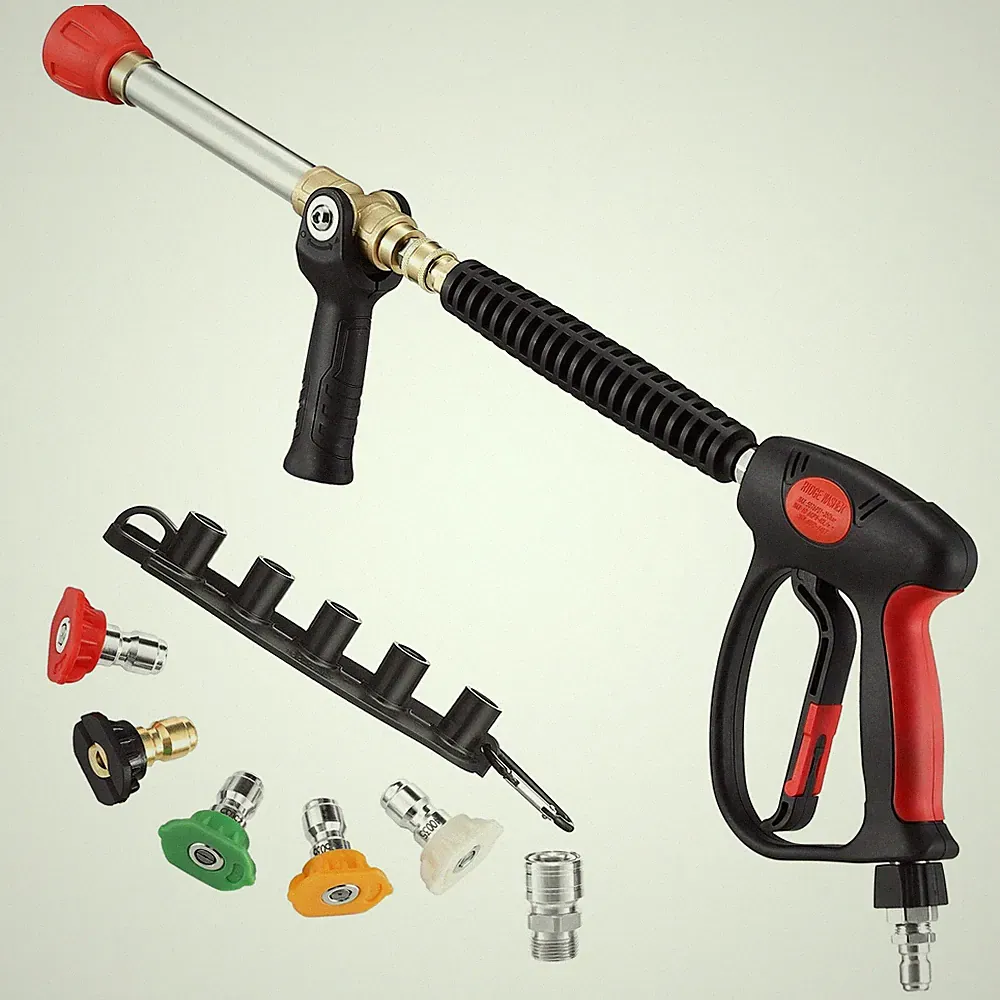 RIDGE WASHER Pressure Washer Gun 5000 PSI, Long Range Nozzle and Shooter Tip...