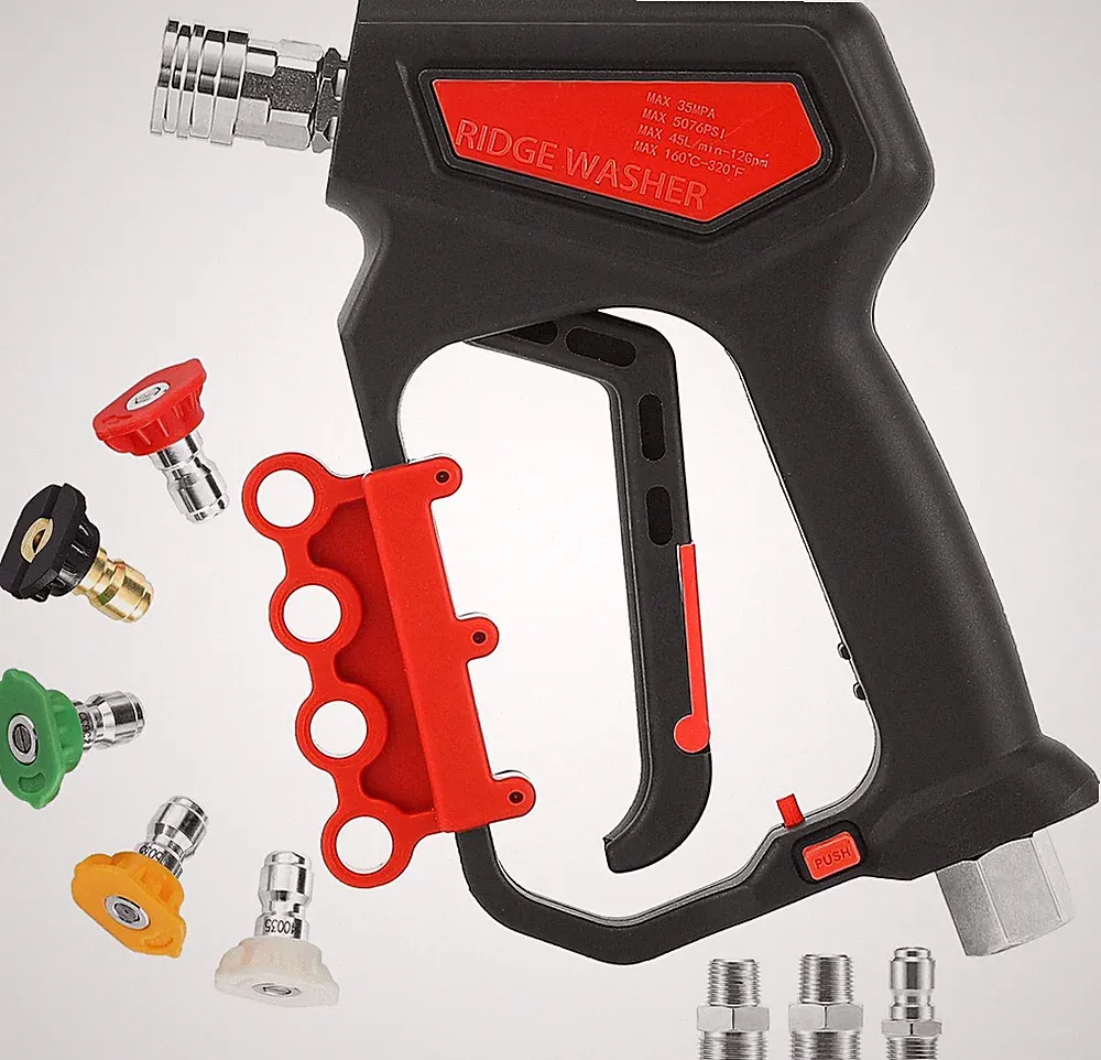 RIDGE WASHER Pressure Washer Gun 5000 PSI with Nozzle Bracket, 12 GPM, Power Was