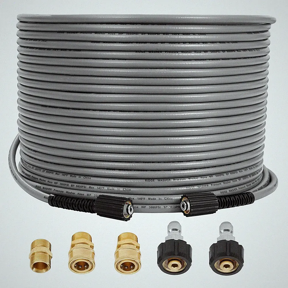RIDGE WASHER Pressure Washer Hose 100FT, 1/4 Inch Power 100 FT