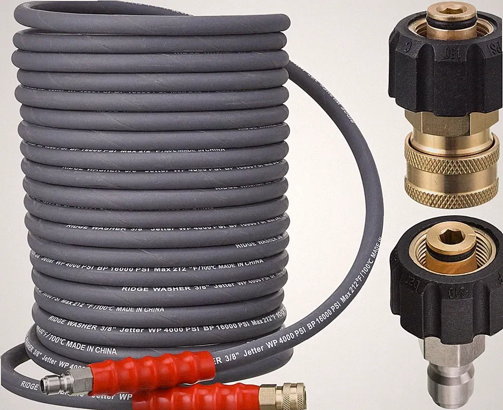 RIDGE WASHER Pressure Washer Hose 50 Ft X 3/8 Inch for Hot and Cold Water | M22
