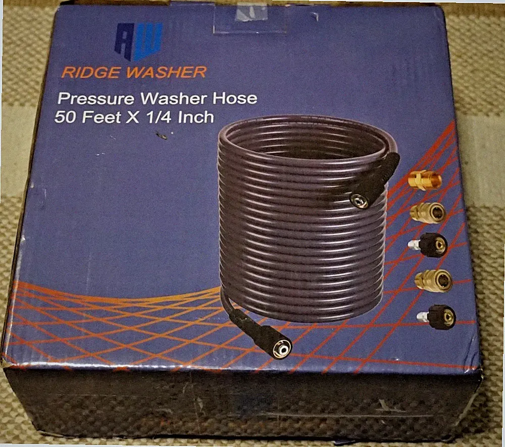 RIDGE WASHER Pressure Washer Hose 50FT x 1/4 inch.