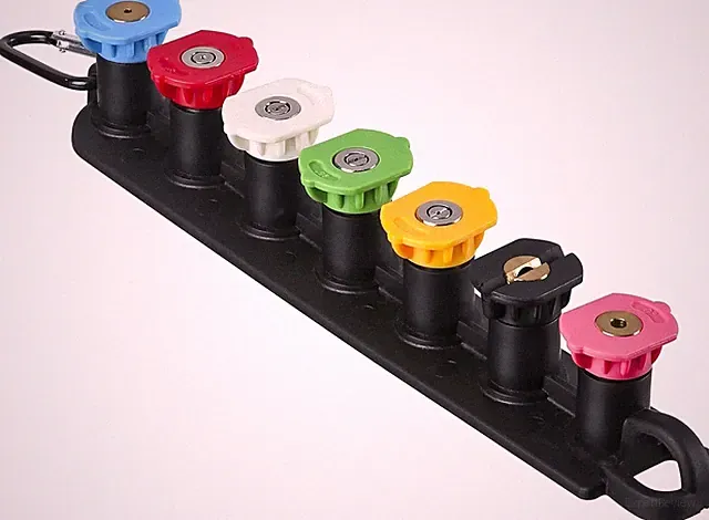 RIDGE WASHER Pressure Washer Nozzle Tips Set with Holder, 7 Spray Tips, 1/4 Inch
