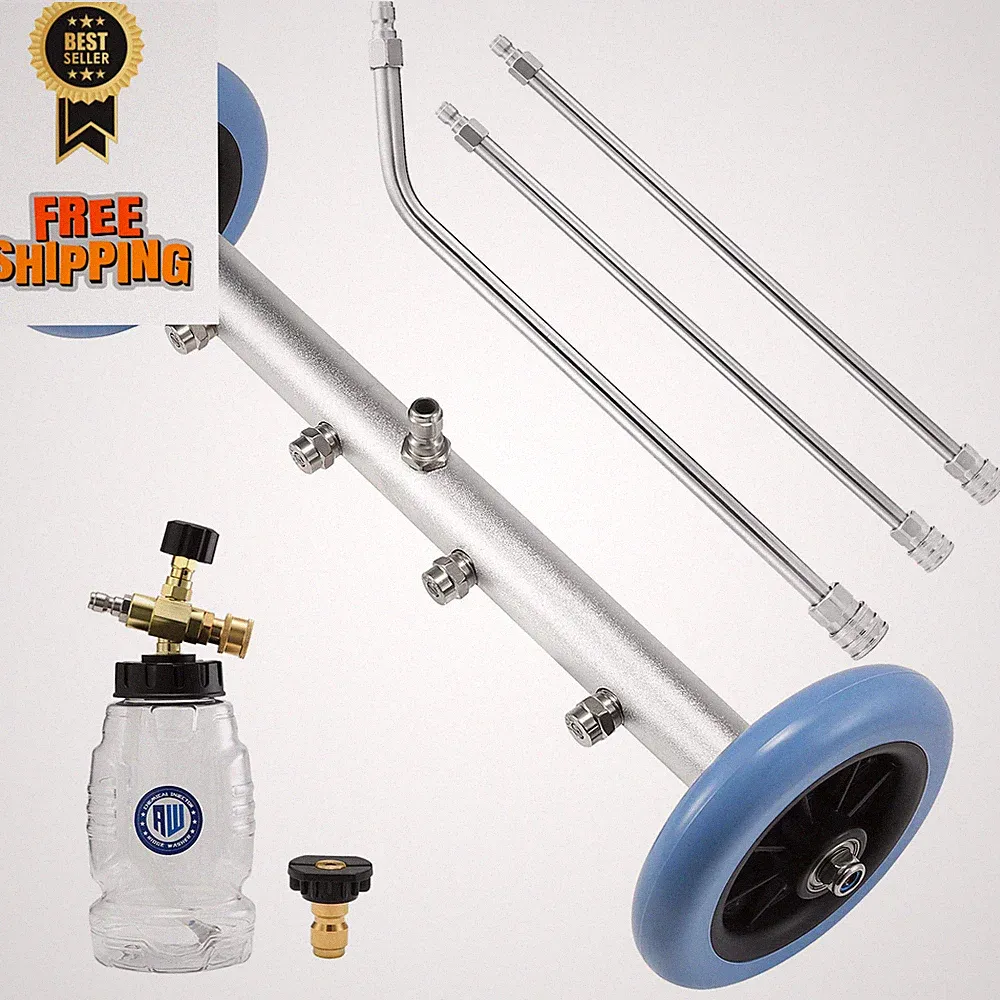 RIDGE WASHER Pressure Washer Undercarriage Cleaner, 16 Inch Under Car Washer...