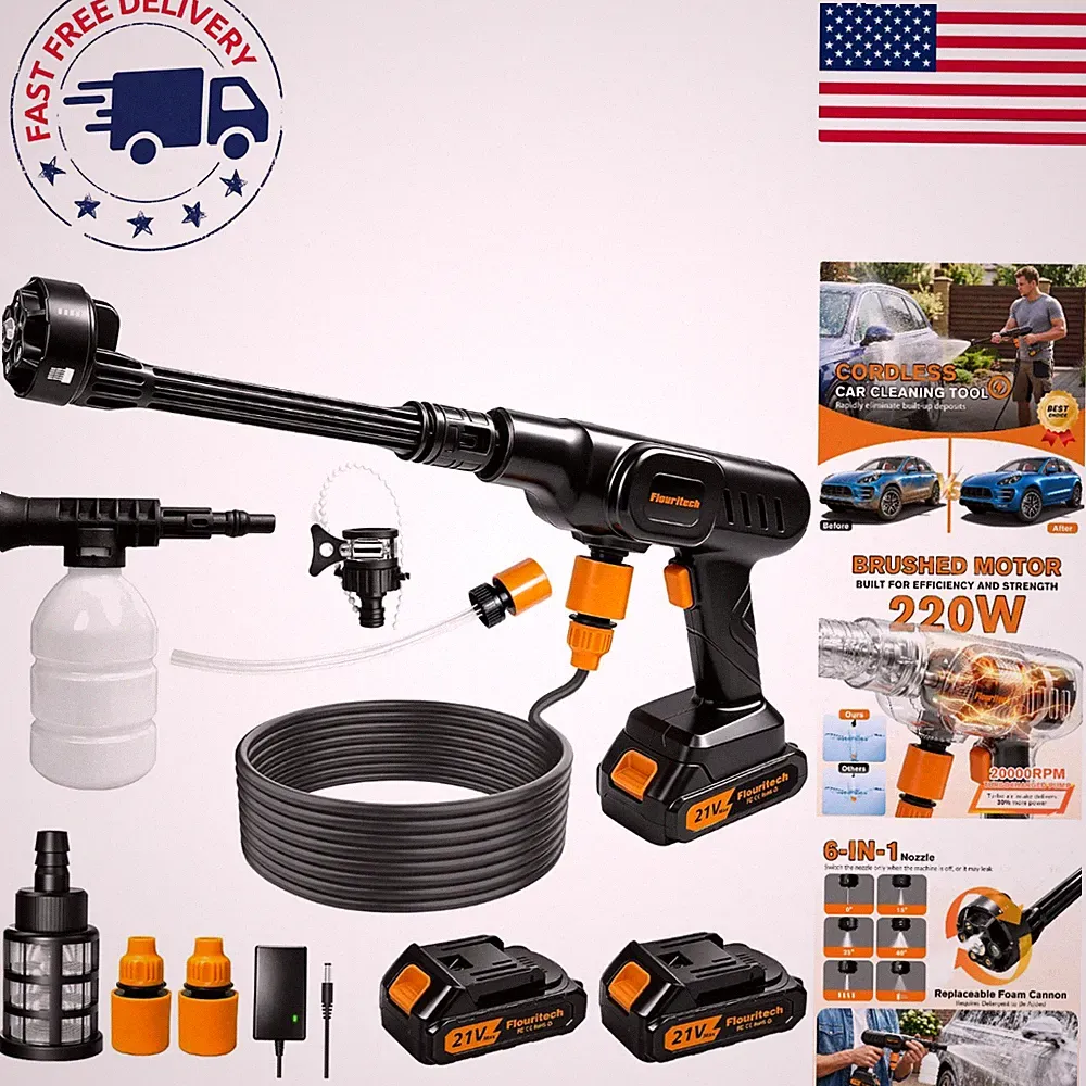 Robust Battery-Powered Pressure Washer - 900 PSI, Ideal for Home & Outdoor Tasks