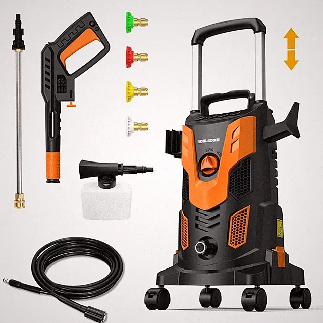 Rock&Rocker Upgraded 1750PSI Pressure Washer, 2.5GPM Portable Electric Power...