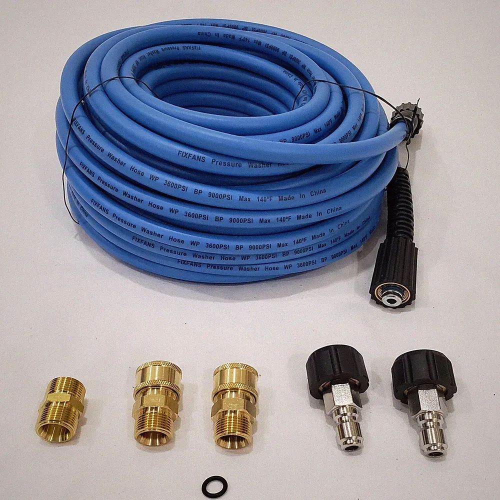 RP 18 FIXFANS Pressure Washer Hose 1/4" X 100 FT High Power Washer Hose
