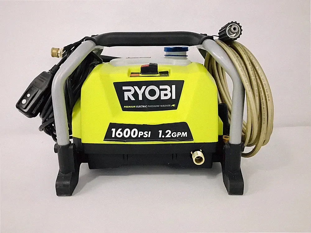 Ryobi 1.2 GPM Electric Pressure Washer 1600 PSI Soap Tank Turbo Nozzle Hose