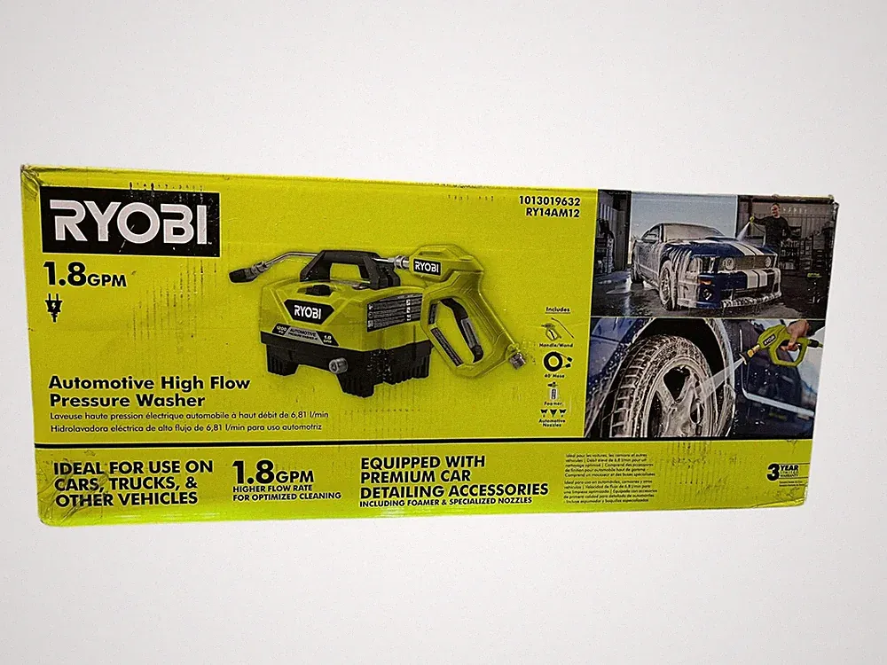 RYOBI 1.8 GPM Automotive High Flow Pressure Washer Kit - RY14AM12