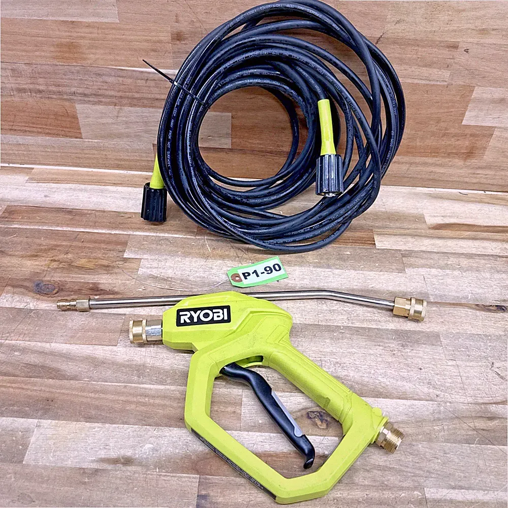 Ryobi 1.8GPM High Flow Pressure Washer RY14AM12 - Spray, Nozzle, & Hose P1-90