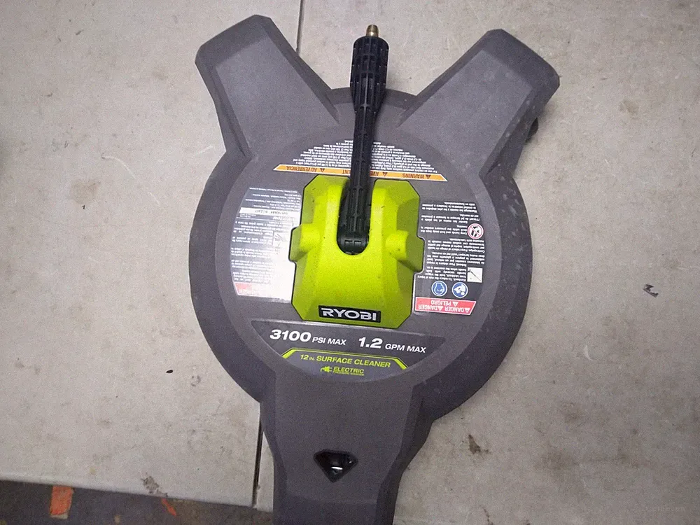 RYOBI 12 in. 3100 PSI Electric Pressure Washer Surface Cleaner w/Caster Wheels